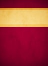 Elegant Rich Red Parchment. Textured Gold Banner with Rich Gold Trim.