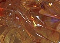 Rich Salmon Orange Ripple Glass Background Texture