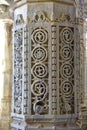 Rich sculptures carved on the pillars of Ranakpur Adinatha Jain Temple
