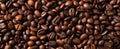 The rich texture of roasted coffee beans in a natural setting.AI generated image Royalty Free Stock Photo
