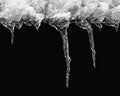 Rich Textured Icicles; Snow and Ice