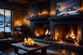 Rich textures and subtle hues create an inviting atmosphere in an ai-generated-home. Royalty Free Stock Photo