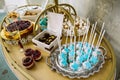 Rich thematic wedding candy bar, high variety of sweets