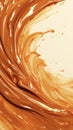 Rich toffee backdrop swirls with caramel, irresistibly sweet temptation Royalty Free Stock Photo