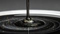 Rich Viscous Black Liquid Pours and Ripples Royalty Free Stock Photo