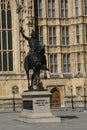 Richard Coeur de Lion statue at The Palace of Westminster in London, England, Europe Royalty Free Stock Photo