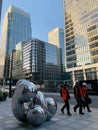 The knot sculpture by Richard Hudson in Canary Wharf London