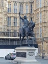 Richard Lion Heart during the Extinction Rebellion: Climate protesters in Central London