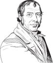 Richard Trevithick cartoon style portrait