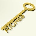 Riches Key Representing Wealth and Fortune Royalty Free Stock Photo