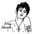 Richey edwards vector cartoon illustration