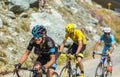 Richie Porte on the Mountains Roads - Tour de France 2015 Royalty Free Stock Photo