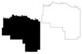 Richland County, Montana U.S. county, United States of America, USA, U.S., US map vector illustration, scribble sketch Richland