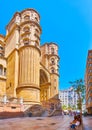 The carved gate of Malaga Cathedral, Spain Royalty Free Stock Photo