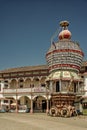 Richly decorated , colorful facade and huge campus of the Udupi