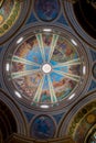 Richly decorated dome of the important Carmelite Stella Maris mo Royalty Free Stock Photo