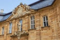 Richly decorated facade of the Franciscan Monastery in Bad Staffelstein Royalty Free Stock Photo