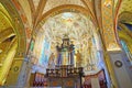 The richly decorated main chapel of San Lorenzo Cathedral, on March 14 in Lugano, Switzerland