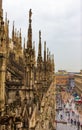 Striking spires and statues of Duomo di Milano Italy