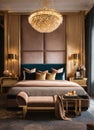 richly decorated room in quiet luxury style