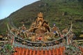 Richly decorated statue of the sage, Taiwan