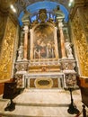 Richly decorated interior of St. Johns Cathedral in Malta