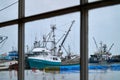 Richmond, British Columbia, Canada Ã¢â¬â December 9, 2018. Commercial Fish Dock Rainy Day