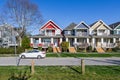 RICHMOND, CANADA - APRIL 09, 2020: spring street and road view of neighborhood