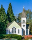 RICHMOND, CANADA - May 05, 2020: Church historic Richmond Chapel in Minoru Park