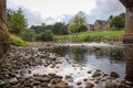 Richmond Castle, The Batts and The River Swale Royalty Free Stock Photo