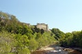 Richmond castle from the river Royalty Free Stock Photo