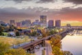 Richmond downtown city skyline cityscape in Virginia, USA Royalty Free Stock Photo