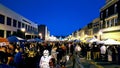 Richmond, KY US - A crowd gathers around vendor& x27;s tents during the annual Halloween Hoedown