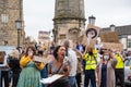 A powerful black woman leads a Black Lives Matter protest in Richmond, North Yorkshire