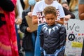 A young Superhero at a Black Lives Matter protest in Richmond, North Yorkshire