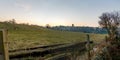 Panorama of Richmond Castle and Richmond town Royalty Free Stock Photo