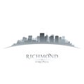 Richmond Virginia city silhouette white background