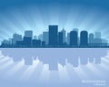 Richmond, Virginia skyline city silhouette