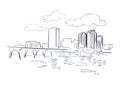 Richmond Virginia usa America vector sketch city illustration line art