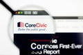 Richmond, Virginia, USA - 7 August 2019: Illustrative Editorial of CoreCivic Inc website homepage. CoreCivic Inc logo