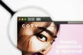 Richmond, Virginia, USA - 7 August 2019: Illustrative Editorial of Coty Inc website homepage. Coty Inc logo visible on