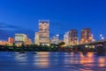 Richmond, Virginia, USA downtown skyline on the James River Royalty Free Stock Photo