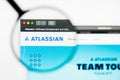 Richmond, Virginia, USA - 9 May 2019: Illustrative Editorial of Atlassian Corporation Plc website homepage. Atlassian