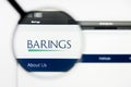 Richmond, Virginia, USA - 9 May 2019: Illustrative Editorial of Barings BDC Inc website homepage. Barings BDC Inc logo