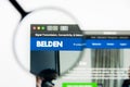 Richmond, Virginia, USA - 9 May 2019: Illustrative Editorial of Belden Inc website homepage. Belden Inc logo visible on