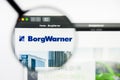 Richmond, Virginia, USA - 9 May 2019: Illustrative Editorial of BorgWarner Inc website homepage. BorgWarner Inc logo