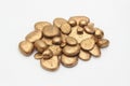 Gold Pebble contemplation of richness Royalty Free Stock Photo