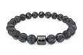 Richness and Good Fortune Concept. Black Lucky Stones Bracelet. 3d Rendering