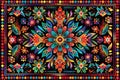 the richness of Mexican Huichol heritage with this colorful design Royalty Free Stock Photo