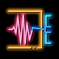 richter scale measurement neon glow icon illustration